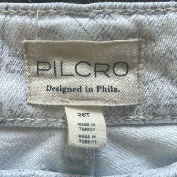 🎆NWT Anthropologie pilcro Yaya crop flare tall 26 map white bleached jeans - Picture 8 of 16